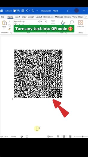 Turn any text into QR codes in Microsoft word #msword #word