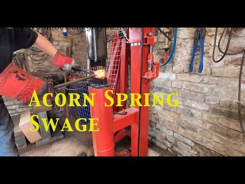 How To Make A Power Hammer Spring Swage for acorns