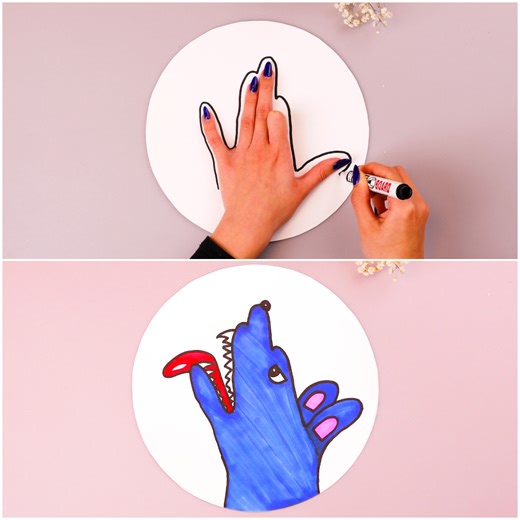 Hand tracing fun for everyone🤩 | Make-Up & Hair Tutorials