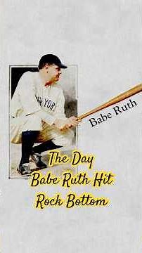 The Day Babe Ruth Hit Rock Bottom | 1925 #baseballhistory #baberuth #1920s #historyshorts