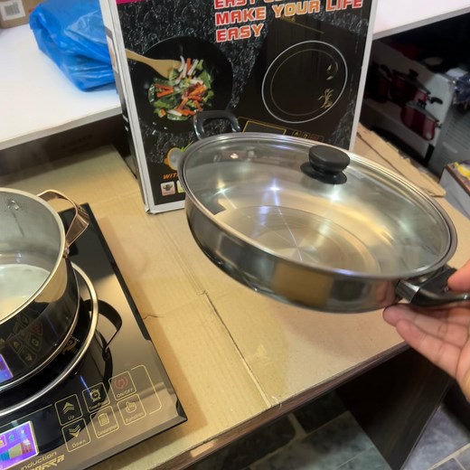 Lot Imported Easy Cook Induction Cooker with Pan - Call or WhatsApp at 0310-0009020 Order Link: https://imports.pk/products/lot-imported-easy-cook-induction-cooker-with-pan #foryou #fyp #viewers #inductioncooker #imports.pk | Afridi Imports - Since 1993
