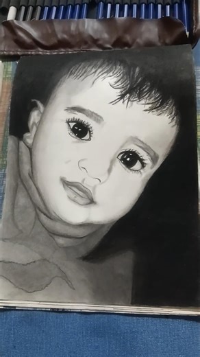 My first human portrait #drawingshorts #art #drawing #ytshorts #youtubeshorts #shorts #art