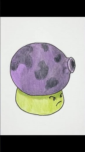 PVZ drawing Fume Shroom #drawing #art
