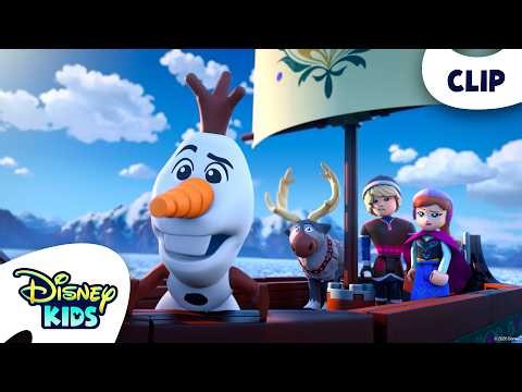 Anna, Olaf, and Kristoff vs. Duke of Weselton 🏃🚣‍♀️ | LEGO Frozen: Operation Puffins | ⁨‪@disneykids‬