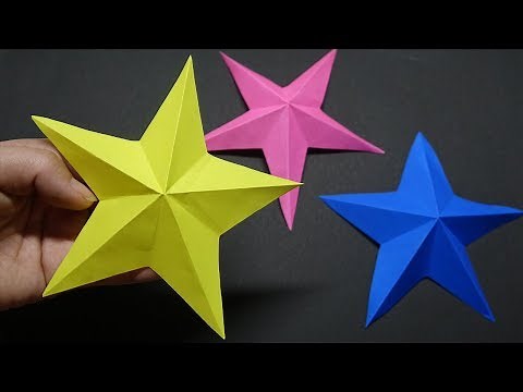 How to make a 3D paper star | Easy origami stars for beginners making | Videos & Tutorials