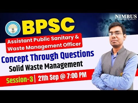BPSC Assistant Sanitary Officer 2025 | Solid Waste Management | Concept Through Questions Session-3