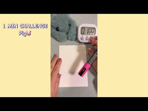 How Many Animals Can I Draw in 1 Minute? 🐥🐭🐷🐨 | Speed Drawing Challenge