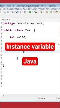 Instance variable in java