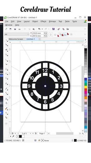 Easy & Fast Learn Tutorial | Created a Clock design in Coreldrawx7
