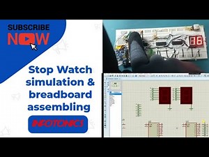 DLD project | 4033 decade counter| how to make a stop watch | Proteus simulation tutorial | 7segment