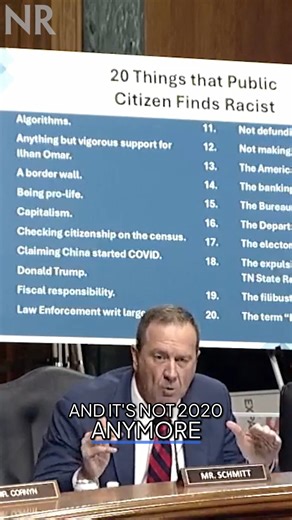 National Review on Instagram: "Schmitt: It's not 2020 anymore, you won't get away with crime just because you yell racism over and over again."