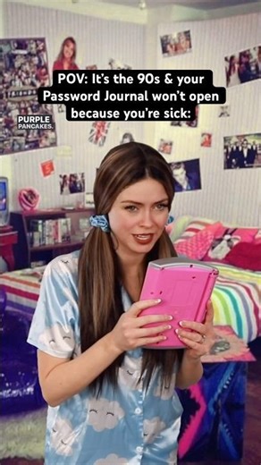 POV: It’s the #90s & your Password Journal won’t open because you’re sick. #90skids #nostalgia