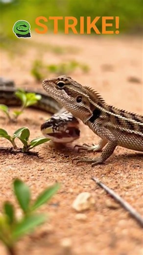 The Ultimate Ambush: Snake vs. Lizard 🐍🦎