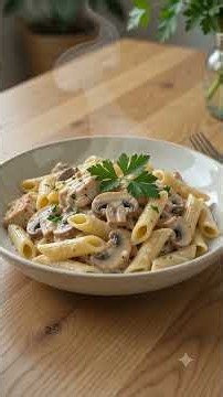 Creamy Chicken & Mushroom Pasta | Easy, Rich & Comforting 🍗🍄🍝