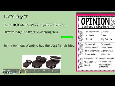 Opinion Writing 3rd Grade