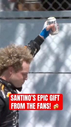 A season for giving, but at Road America ... it happens in June 🍻#indycar #racing #santinoferrucci