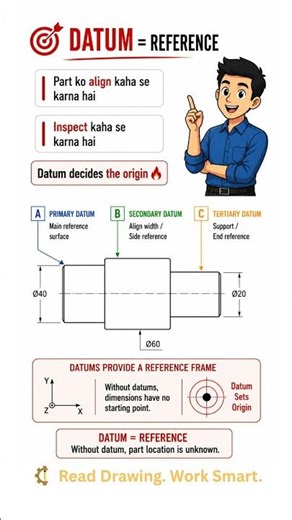 Datum vs Dimension | GD&T Basics Explained 🔥