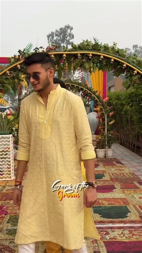 Bhavishya jhamb | shaadi stories wedding content creator on Instagram: "Tag your gang … Bride - @aarchika_03 Groom - @raghav.gupta28 Mua @makeoverbyishaa . . . . . . . .. . Tags #viral #treanding #new #share #gang #reelhaldi"