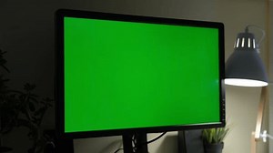 Monitor Green Screen Dark Office 4k Stock Footage Video (100% Royalty-free) 1101184293 | Shutterstock