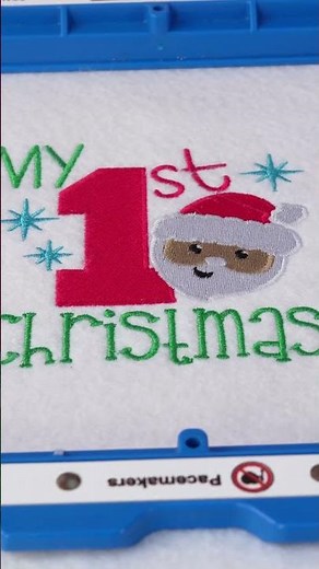 Stitching out my first Christmas
