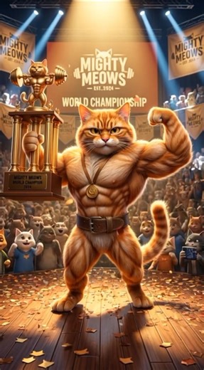 Poor Cat Became a Bodybuilder Champion 🐈 | Emotional 3D Animation Story#catvideos#animation#cartoon