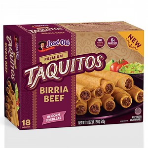 Jose Ole Birria Beef Taquitos, Frozen Mexican Snacks