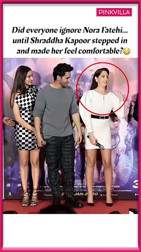 That awkward pause no one’s talking about 😶‍🌫️ While Nora Fatehi seemed visibly ignored, Shraddha Kapoor did what Shraddha does best—noticed the moment and instantly eased the vibe 🤍✨ One small gesture, big comfort energy, and netizens are calling it quiet kindness at its finest. Girls supporting girls? We love to see it. 🥹 👉 What do you think: Over-analysis or genuinely heartwarming? #NoraFatehi #ShraddhaKapoor #GirlsSupportingGirls #Pinkvilla #BollywoodBuzz | PinkVilla