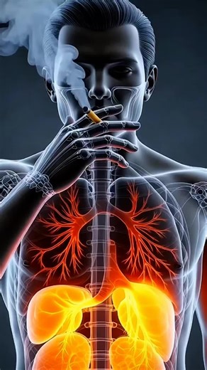 “Smoking doesn’t just kill lungs — it damages your entire body.”#cigrattesideeffect #humanbody #healtheducation #fyp #usa