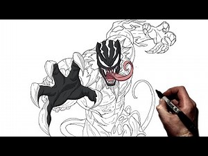 How To Draw Venomised Black Panther | Step By Step | Marvel