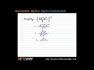 Simplify Using Rules of Exponents - Algebra fwk - IA 01-0501