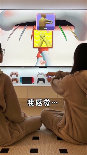 Today's dishwashing duel is better than luck. Couple's game routine. Nintendo switch console gam