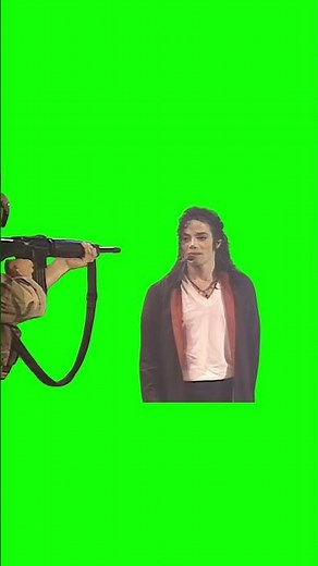 Michael Jackson Putting Down Gun meme - Green Screen
