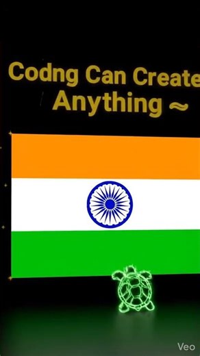 Python Code Creates Indian Flag 🇮🇳 | Coding Magic #Shorts#CodingForKids #PythonMagic #IndianFlag#vir