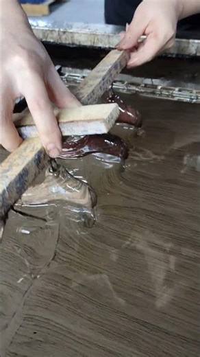 Resin cane armrest wood grain water transfer printing process