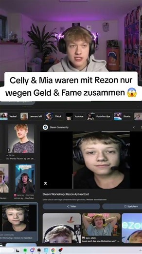 Celly & Mia waren mit Rezon nur wegen Geld & Fame zusammen 😱#fortnite #rezon #shorts