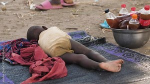 19 jan. 2024,Gwalada,Nigeria: Malnourished child due to extreme poverty, hunger, drought and climate change in Nigeria Africa . Rural African children Poor living conditions.poverty hunger in Africa