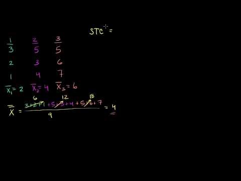 ANOVA 1 - Calculating the STC (Total Sum of Squares)