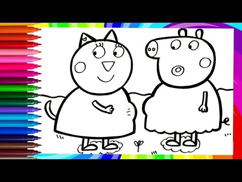 HOW TO DRAW MUMMY PIG AND MUMMY CAT | PEPPA PIG