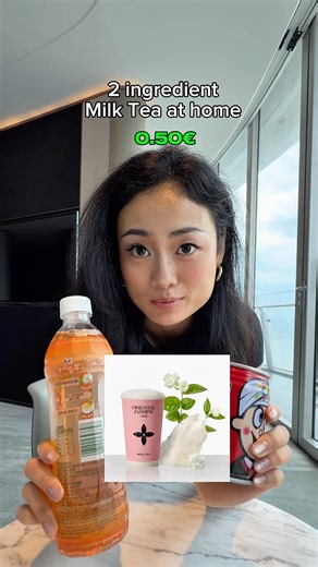 2-ingredient Molly Tea at home🧋#milktea #drinks #china #foodie #diy #bubbletea