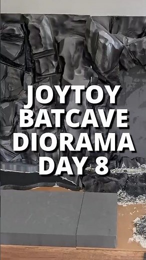 The final wall | Scratch Building a bat cave #diorama #batman #batcave