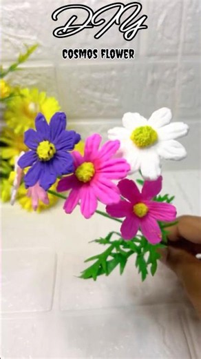 DIY Clay Cosmos Flower 🌸 #shorts #clayart