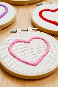 19K views · 89 reactions | Thread your way into someone’s heart with this hot glue heart embroidery craft! This clever project uses hot glue to create a base shape to embroider over, perfect for adding a handmade touch to your Valentine’s Day. https://onelittleproject.com/hot-glue-heart-embroidery/ | One Little Project | Facebook