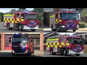 [ON-CALL FIREFIGHTERS] UK Fire Engines Responding To Emergencies With Dual Sirens & Lights!