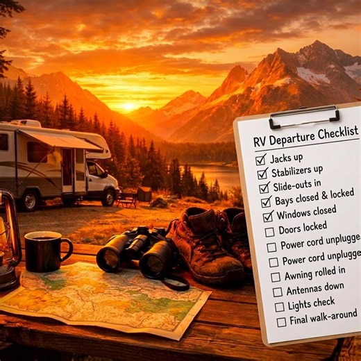 RV Departure Checklist Printable, Campground Exit Guide, Motorhome Travel Trailer 5th Wheel, Pre-departure Inspection, RV Checklist PDF - Etsy