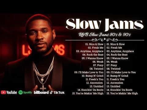 Best Slow Jams 80s 90s R&B Playlist | Usher, Keith Sweat, Boyz II Men, Aaliyah, Late Night Vibes