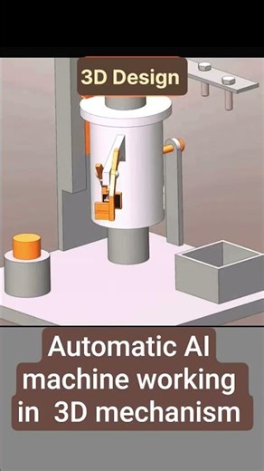 Automatic machine working with 3D animation