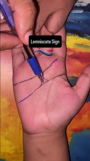Lemniscate or infinity sign in hand