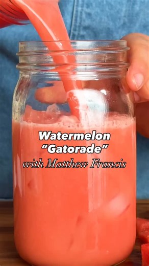 EatingWell on Instagram: "Ditch the liquid IVs and make this Watermelon “Gatorade” instead. This refreshing homemade electrolyte drink is so easy to make with just watermelon, lime juice, coconut water, and a pinch of salt. Perfect for a hot day or a post-workout hydration!"