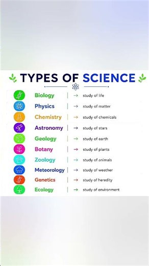 Types Of Science | #shorts #science #shortvideo