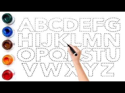 ABC Learn to Draw and Paint For Kids Toddlers | Easy Step by Step Tracing and Coloring For Preschool